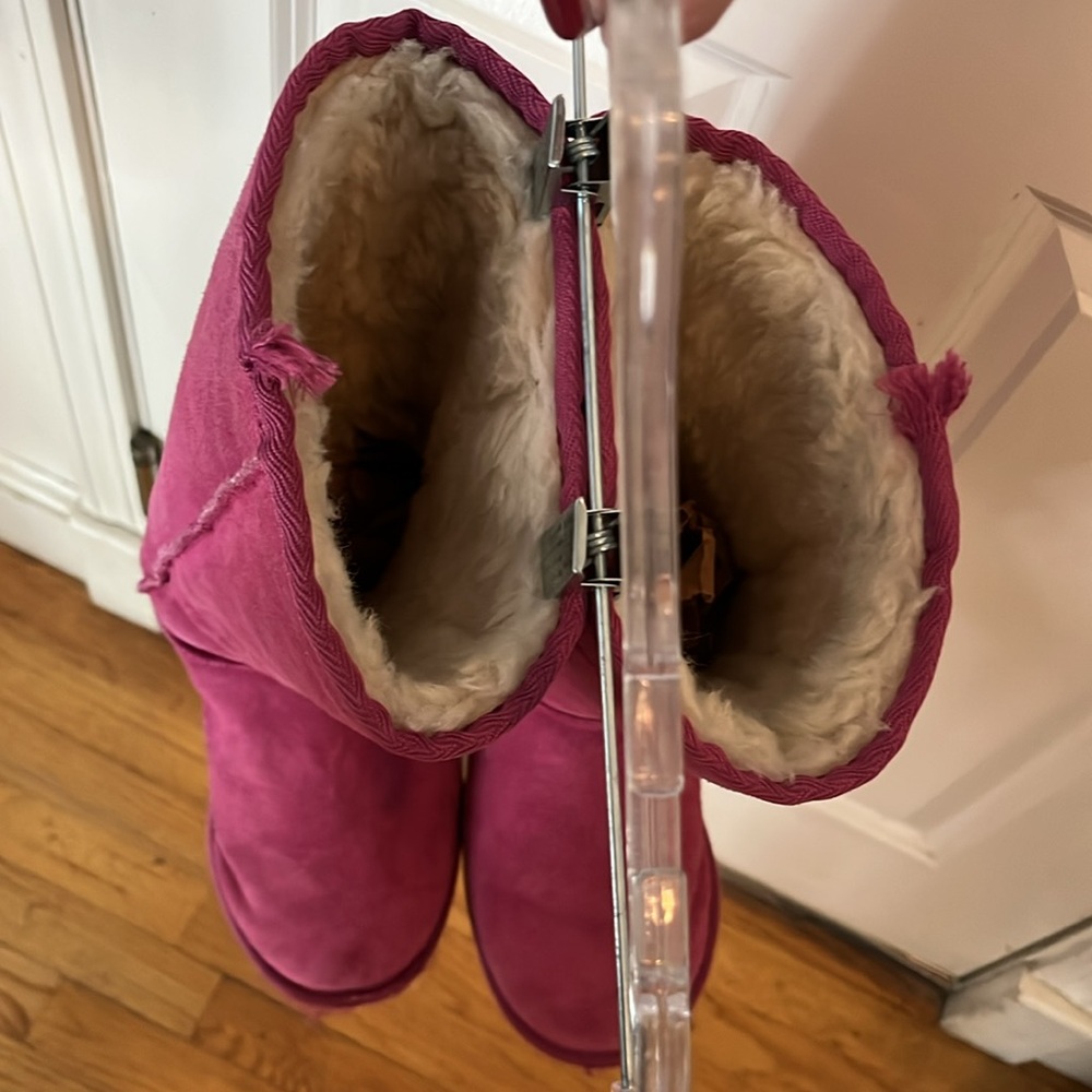 EMU size 10 pink suede boots fully lined with genuine shearling super warm - Picture 11 of 14